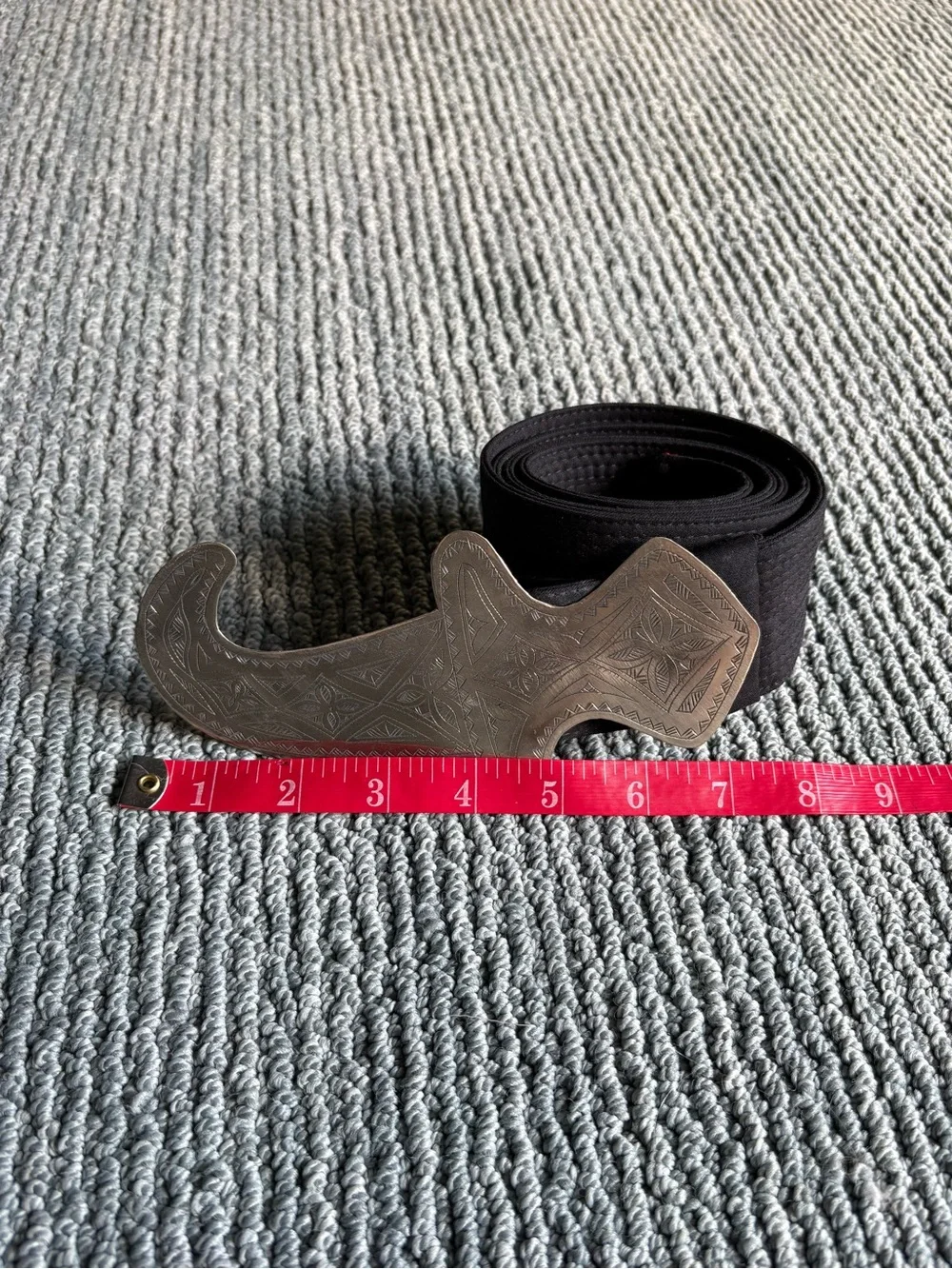 Handmade Moroccan silver and fabric belt